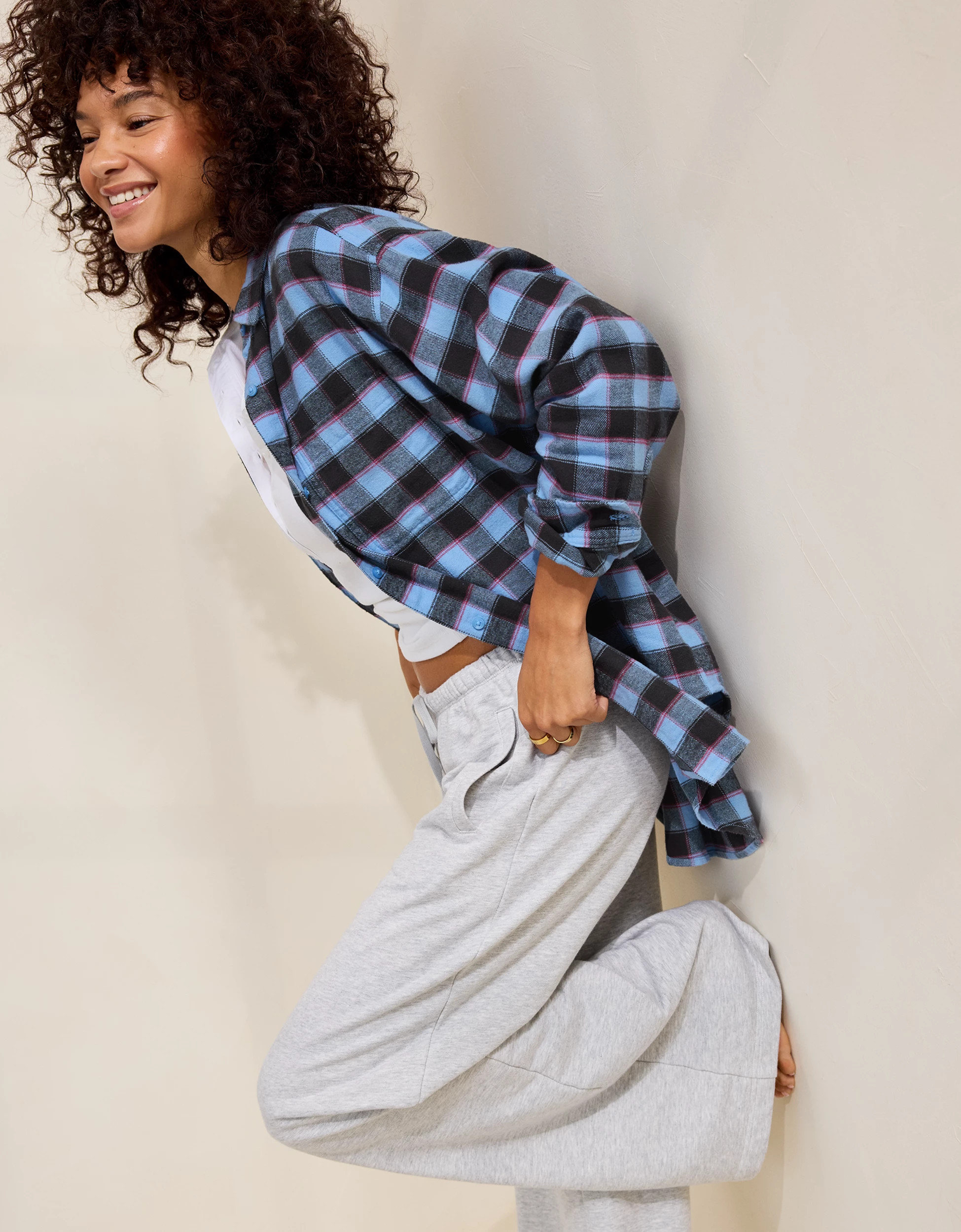 Aerie Anytime Fave Flannel Button Down Shirt | Aerie