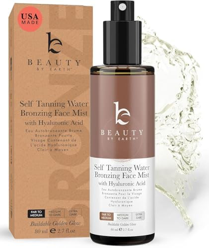 Bronzing Face Tanner Spray Mist, Sunless Face Tanning Water, USA Made with Natural & Organic Ingr... | Amazon (US)