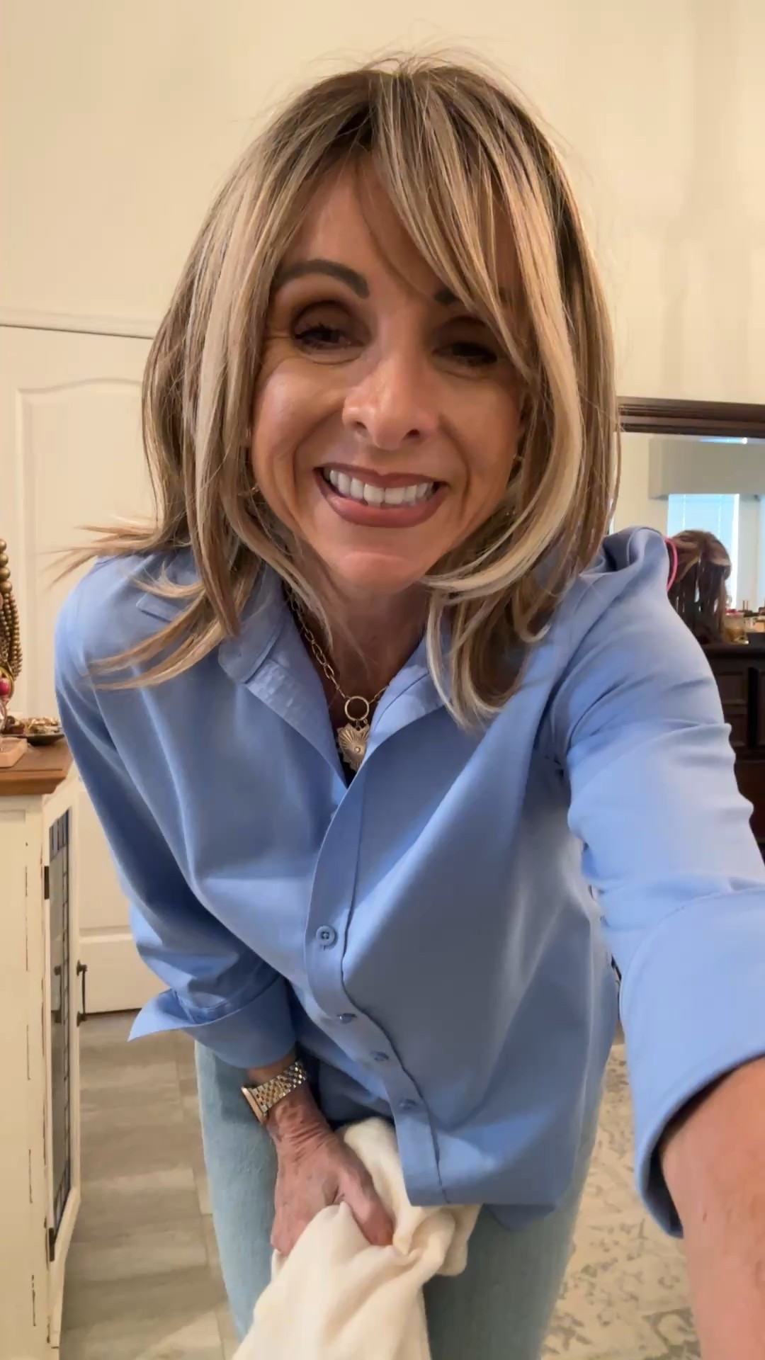 How I build an outfit! 
I swear by a no iron button up! Always chic and polished. 

#LTKOver40 #LTKdayinmylife #LTKootd