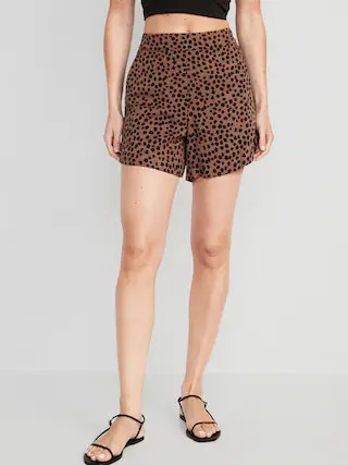 High-Waisted Playa Soft-Spun Shorts for Women -- 4-inch inseam | Old Navy (US)