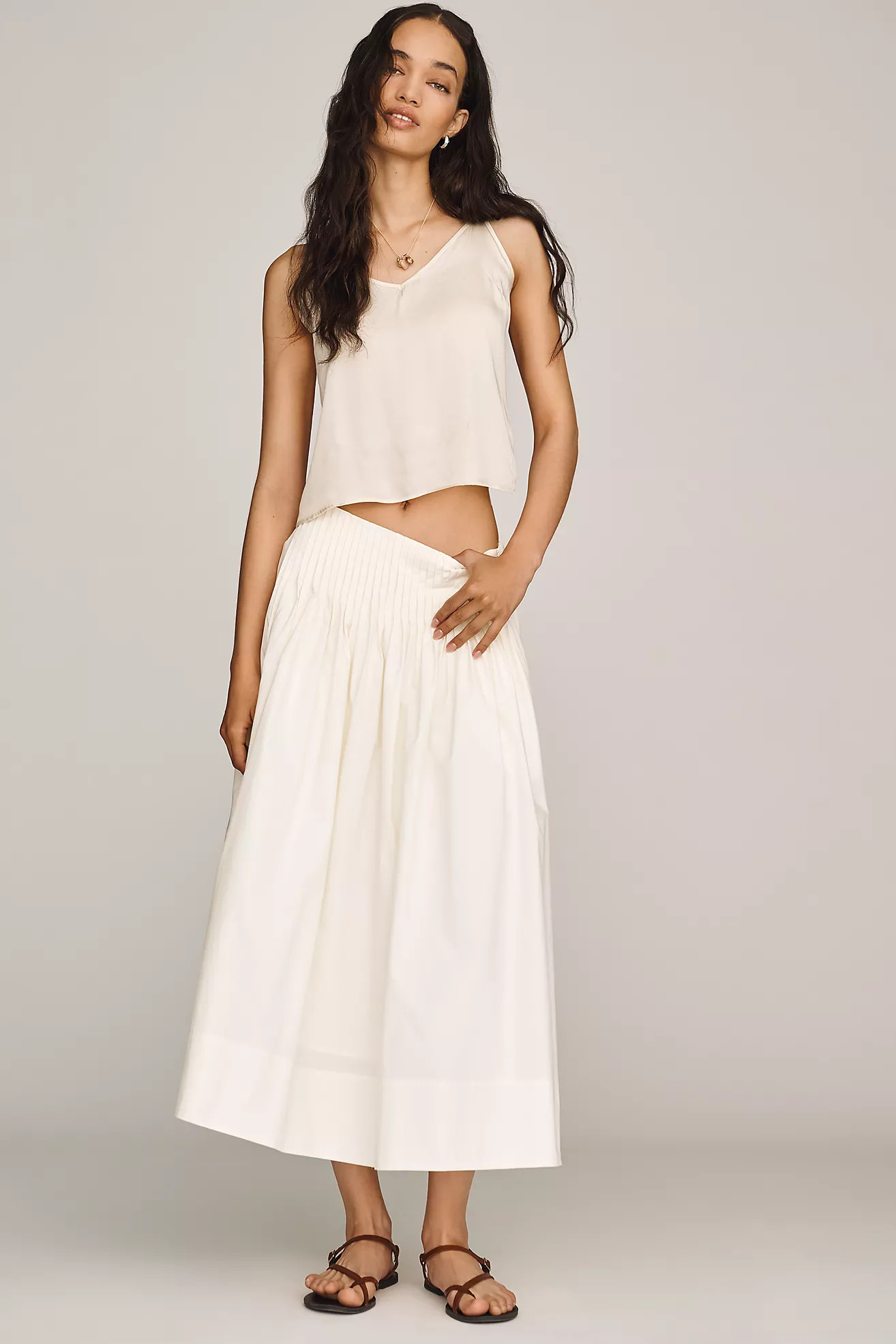 Find Me Now Cotton Full Maxi Skirt | Anthropologie (US)