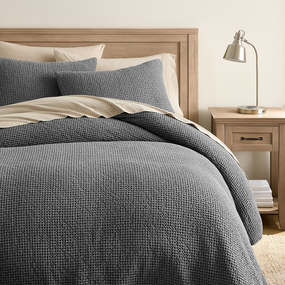 Washed Waffle Weave Duvet Cover | Pottery Barn Teen
