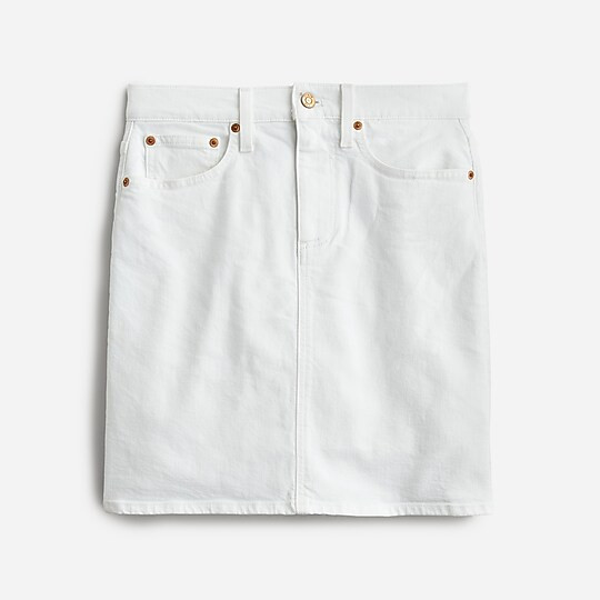 Denim mini skirt in white | J. Crew US