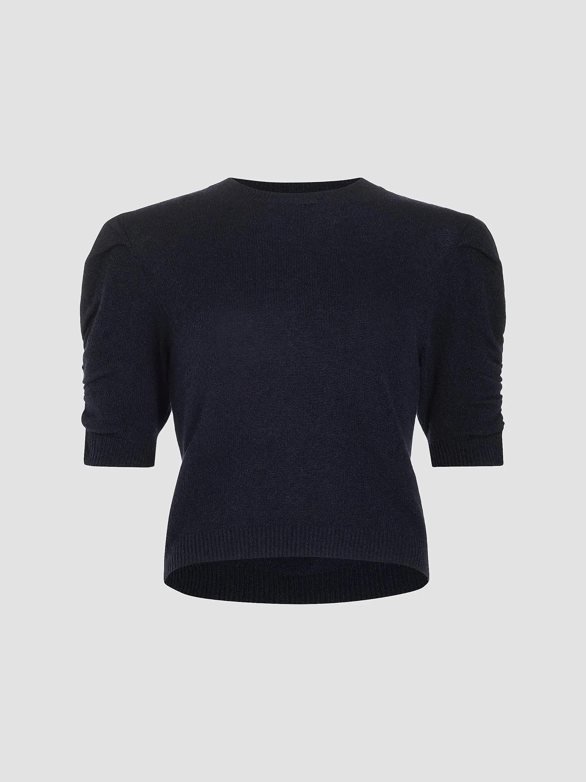 Shop Frame Ruched Sleeve Cashmere-Wool Sweater | Saks Fifth Avenue | Saks Fifth Avenue