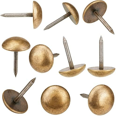 Retro Solid Pure Brass Tacks as Antique Upholstery tacks for Furniture, Decorative Push Pins for ... | Amazon (US)