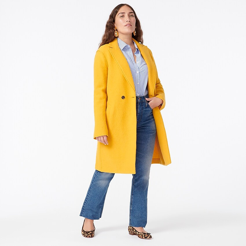 Petite Daphne topcoat in Italian boiled wool | J. Crew US