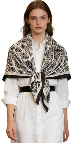 Extra-Large Square Scarf 51" Fashion Scarves Shwal Head Cover Scarf Neck Scarves for Women B03 | Amazon (US)