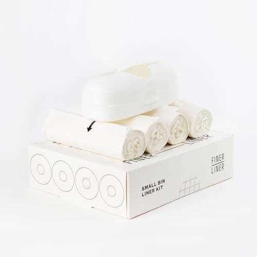 FINER LINER Small Bin Liner Kit, Includes 1 Refillable Dispenser & 4 rolls of unscented trash bag... | Amazon (US)