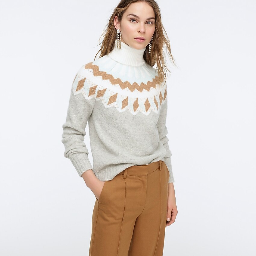 Fair Isle turtleneck sweater in supersoft yarn | J. Crew US