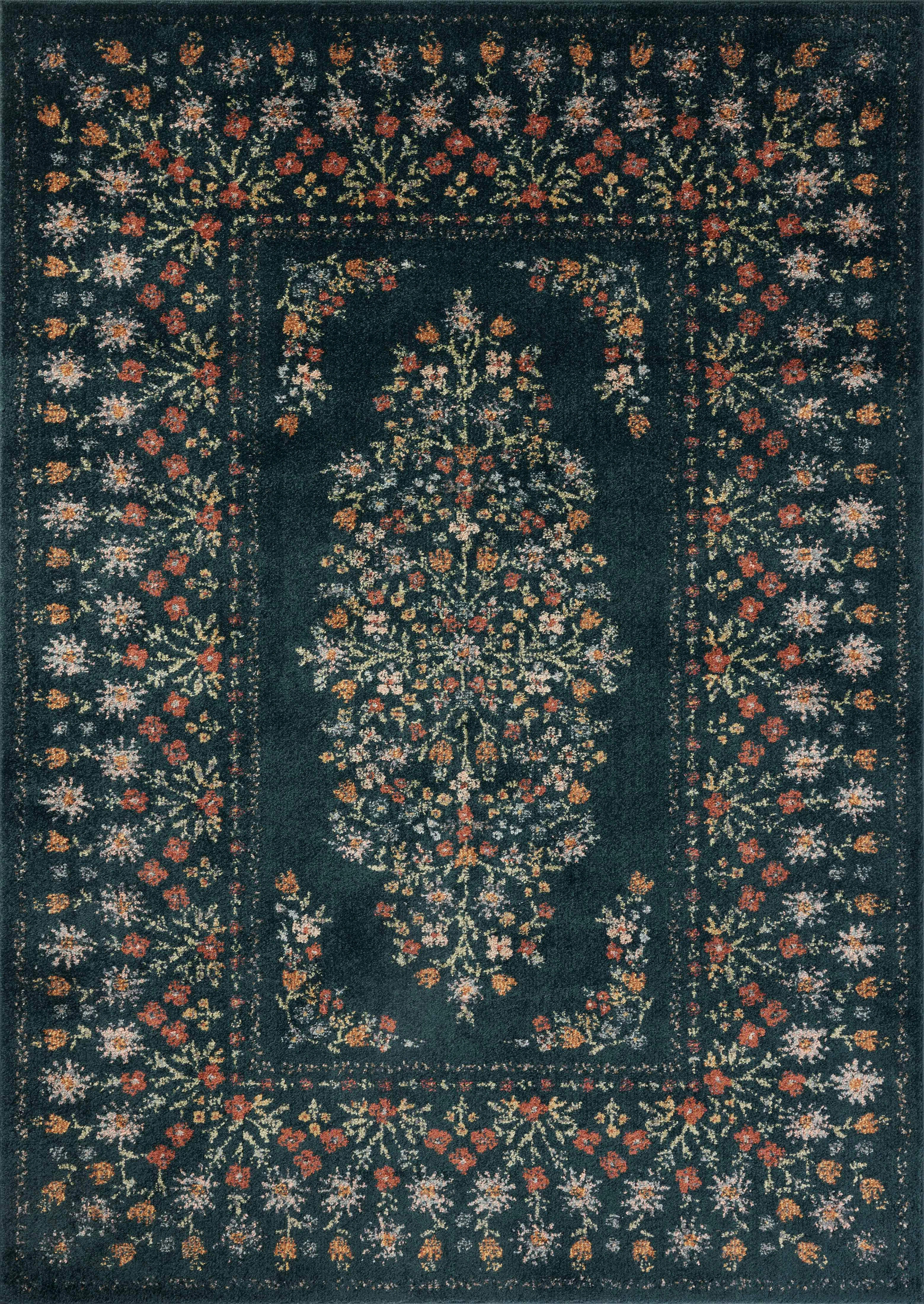 Rifle Paper Co. x Loloi Laurel Navy Area Rug | Wayfair North America
