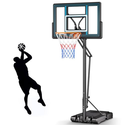 Amazon.com: Asbest 44" Portable Basketball Hoop Outdoor | 5.5-10ft Stepless Adjustable Height Bas... | Amazon (US)