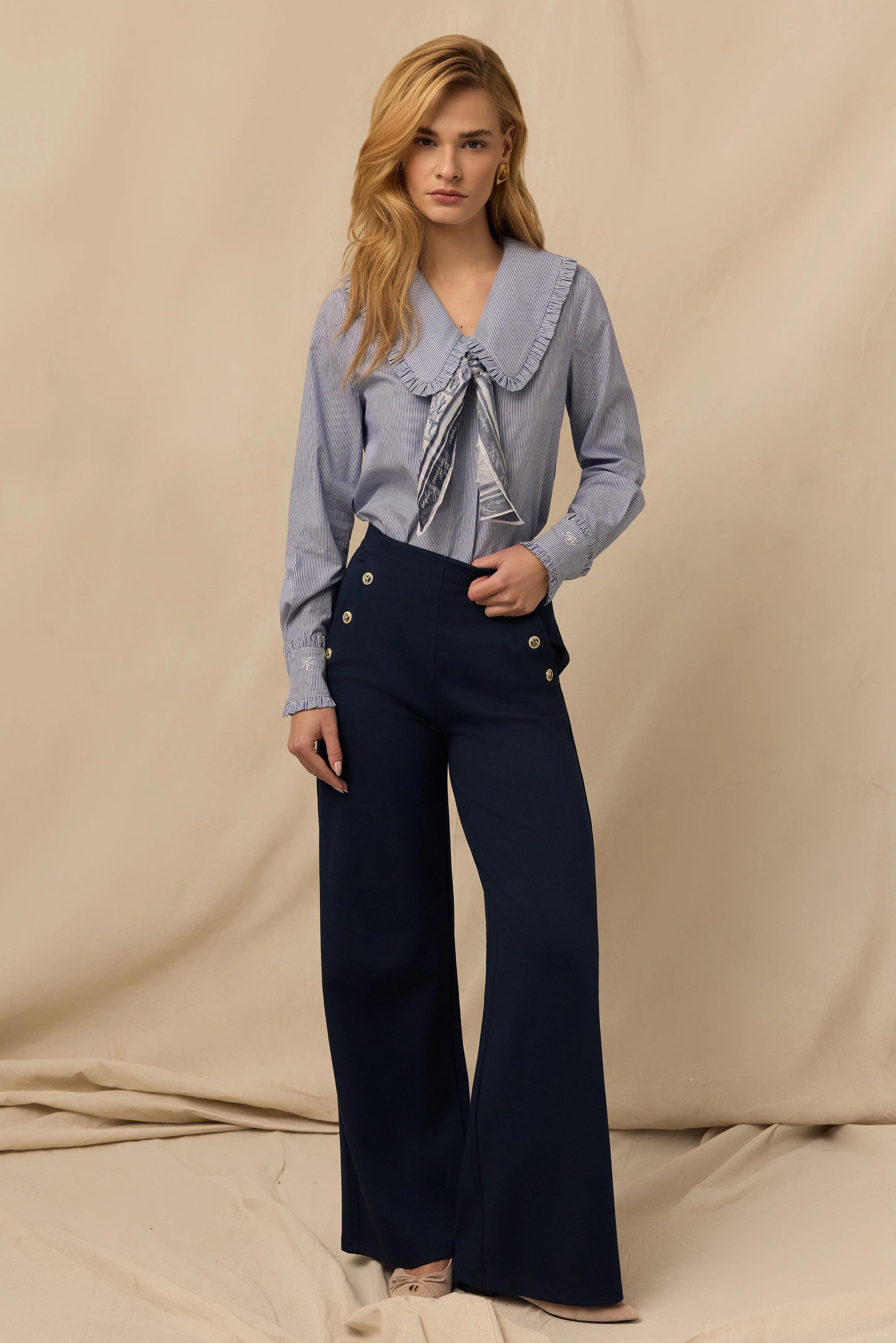 Jersey Amoria Wide Leg (Ink Navy) | Holland Cooper