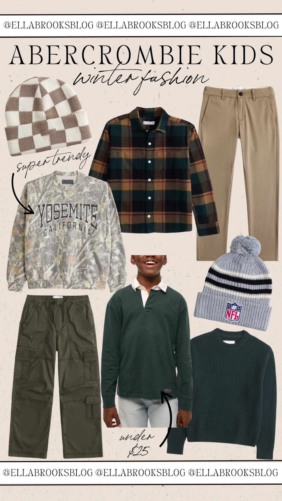 Abercrombie kids winter fashion!
#abercrombiepartner @abercrombie 

Boys fashion, tween boy fashion, kids fall outfit, camo sweatshirt, graphic crewneck, nfl beanie, boys chino pants, boys plaid shirt 

#LTKStyleTip #LTKKids #LTKSaleAlert