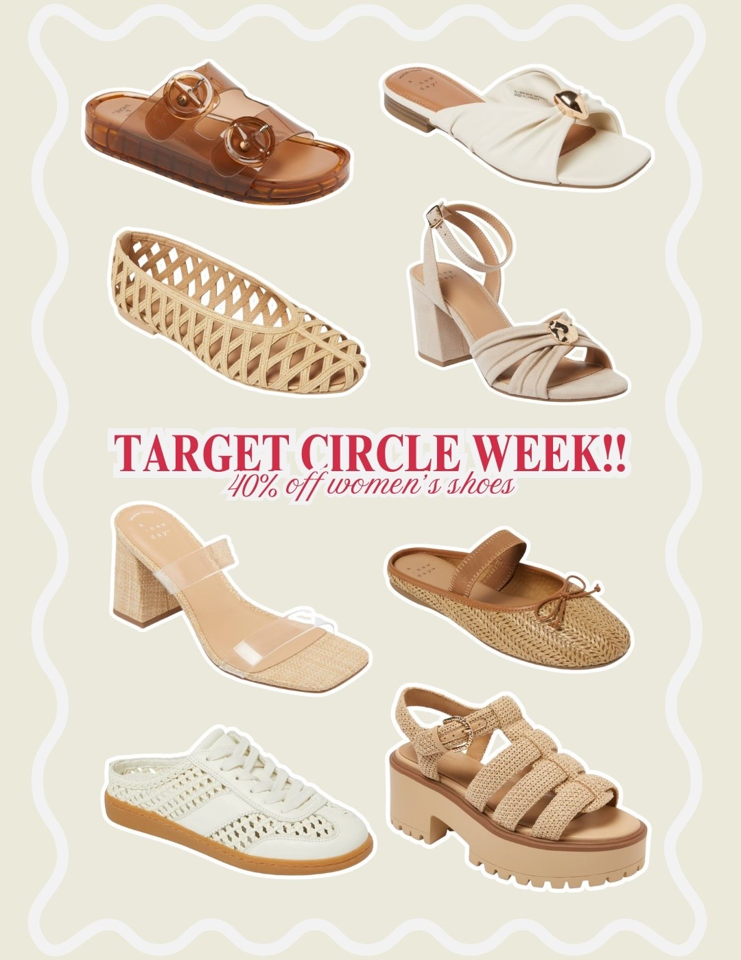 40% off women’s shoes at Target!!! 

#LTKSaleAlert #LTKootd #LTKSeasonal