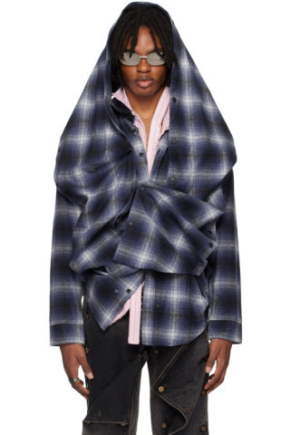 Blue Snap Off Shirt | SSENSE