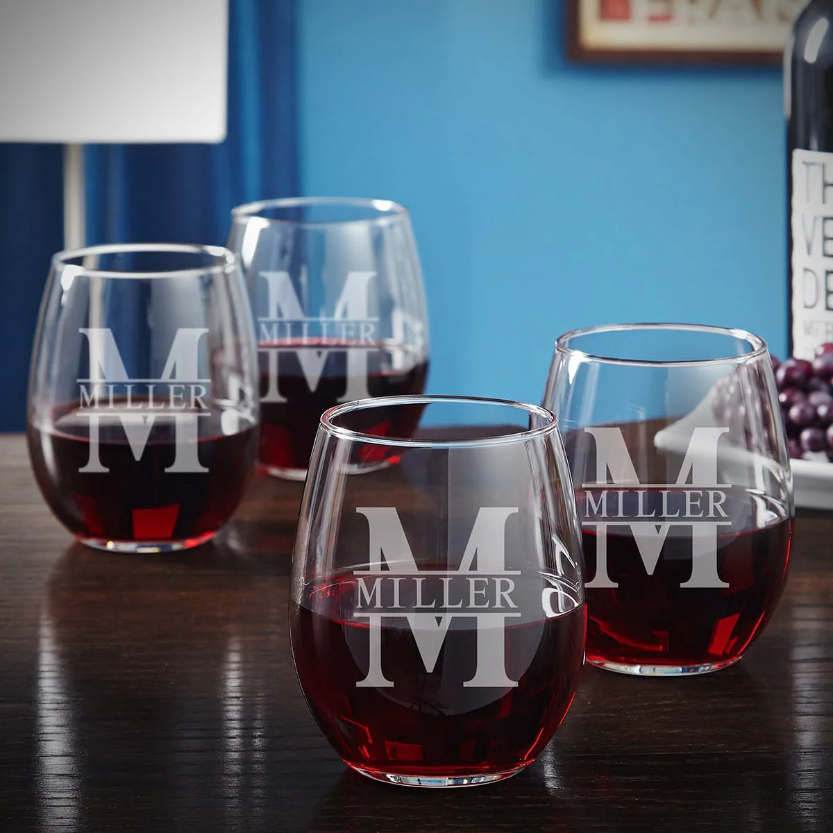 Engraved Stemless Wine Glasses | HomeWetBar.com