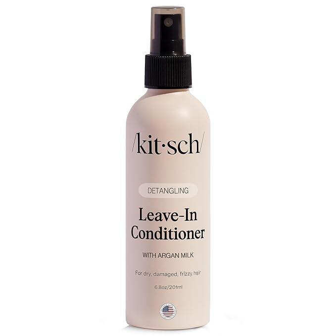 Kitsch Argan Milk Leave In Conditioner Spray – Hair Detangler Spray for Curly, Wavy, Fine, Dry ... | Amazon (US)