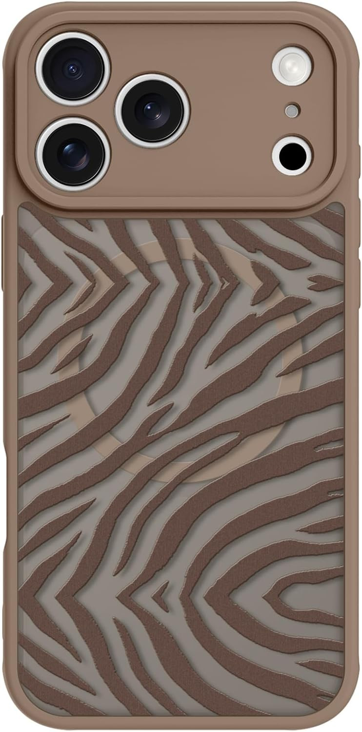Magnetic for iPhone 17 Pro Case Cute Shockproof, Brown Zebra | Amazon (US)