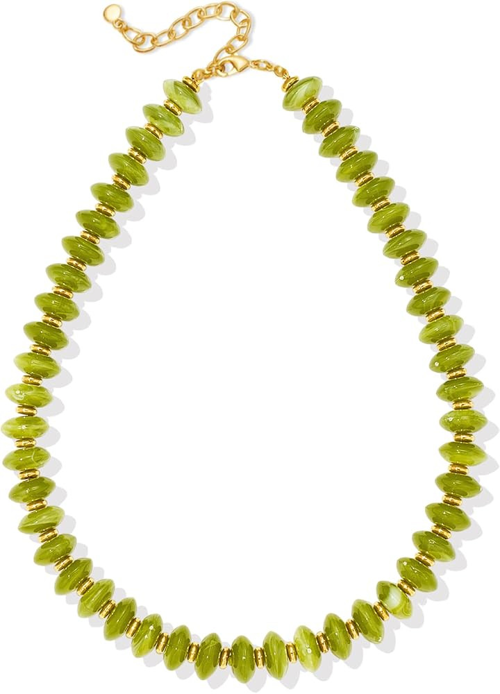 Resin Chunky Beaded Necklace for Women,Vacation Jewelry | Amazon (US)