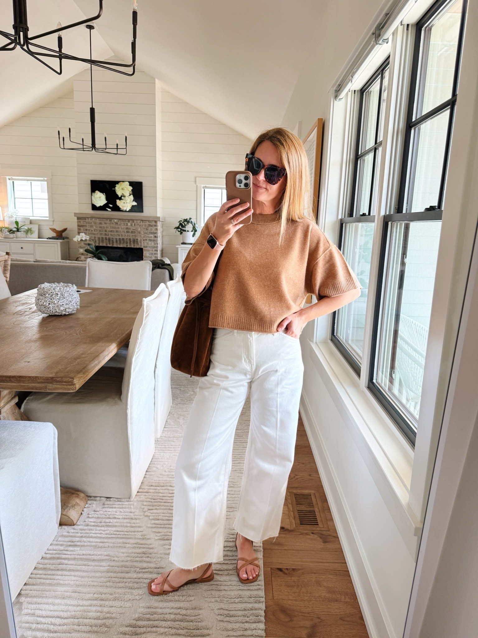 Top size small
Jeans I went up a size to 26 in petite for length (I’m 5’4)

#LTKdayinmylife #LTKgrwm #LTKootd