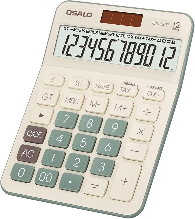 Desktop Calculator Large LCD Display 12 Digit Number Big Button Tax Financial Accounting Calculat... | Amazon (US)