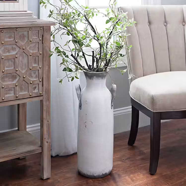 Distressed Whitewashed Vase | Kirkland's Home
