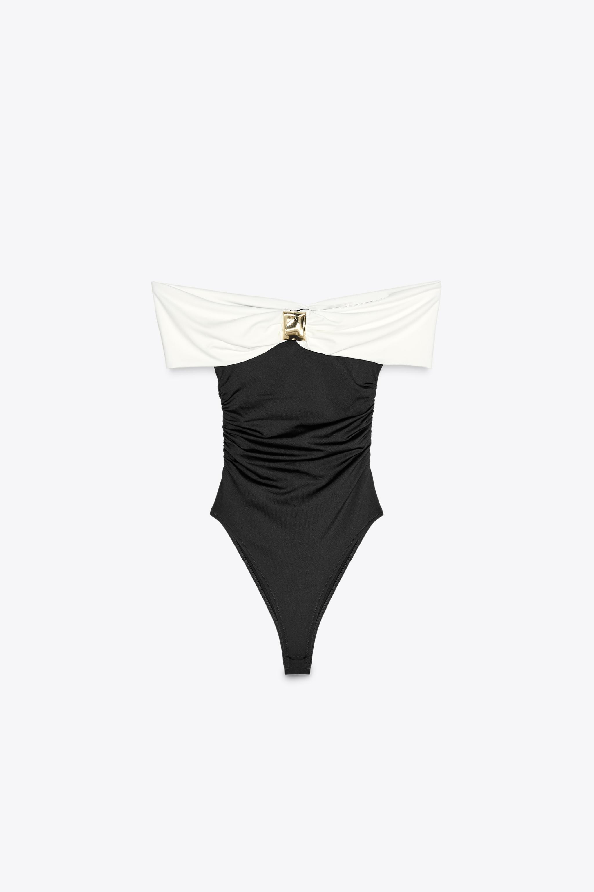 POLYAMIDE BANDEAU BODYSUIT | Zara US