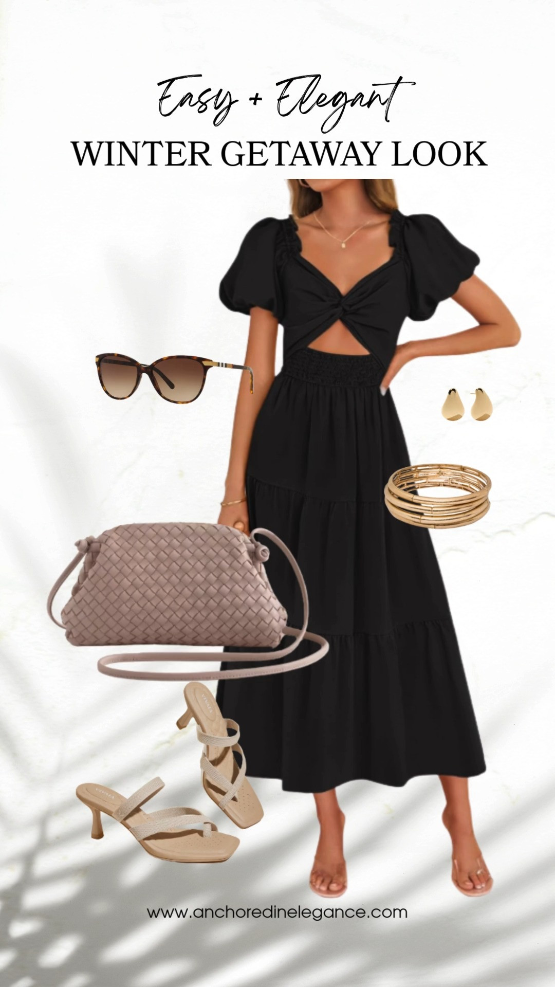 Resort wear you don't have to think twice about! This Amazon find gives luxury vibes with a relaxed, beachy feel. Toss your hair up, pull on some gold accessories and chic sunnies and you'll look glam wherever your winter getaway is taking you. Linking two of my other under $40 black vacation dress favs. Tiered skirt, stretchy relaxed top, size down if you prefer a fitted look. I'm wearing the small. Measurements 33-26-36. 

vacation outfit | vacation dress | black vacation dress | black beach dress | found it on Amazon  

 #LTKPetite #LTKFindsUnder50 #LTKTravel
