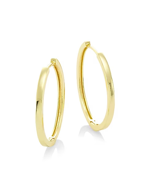 18K Gold-plated Timeless Hoop Earrings | Saks Fifth Avenue