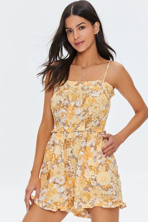Floral Ruffled Cami Romper | Forever 21 (US)