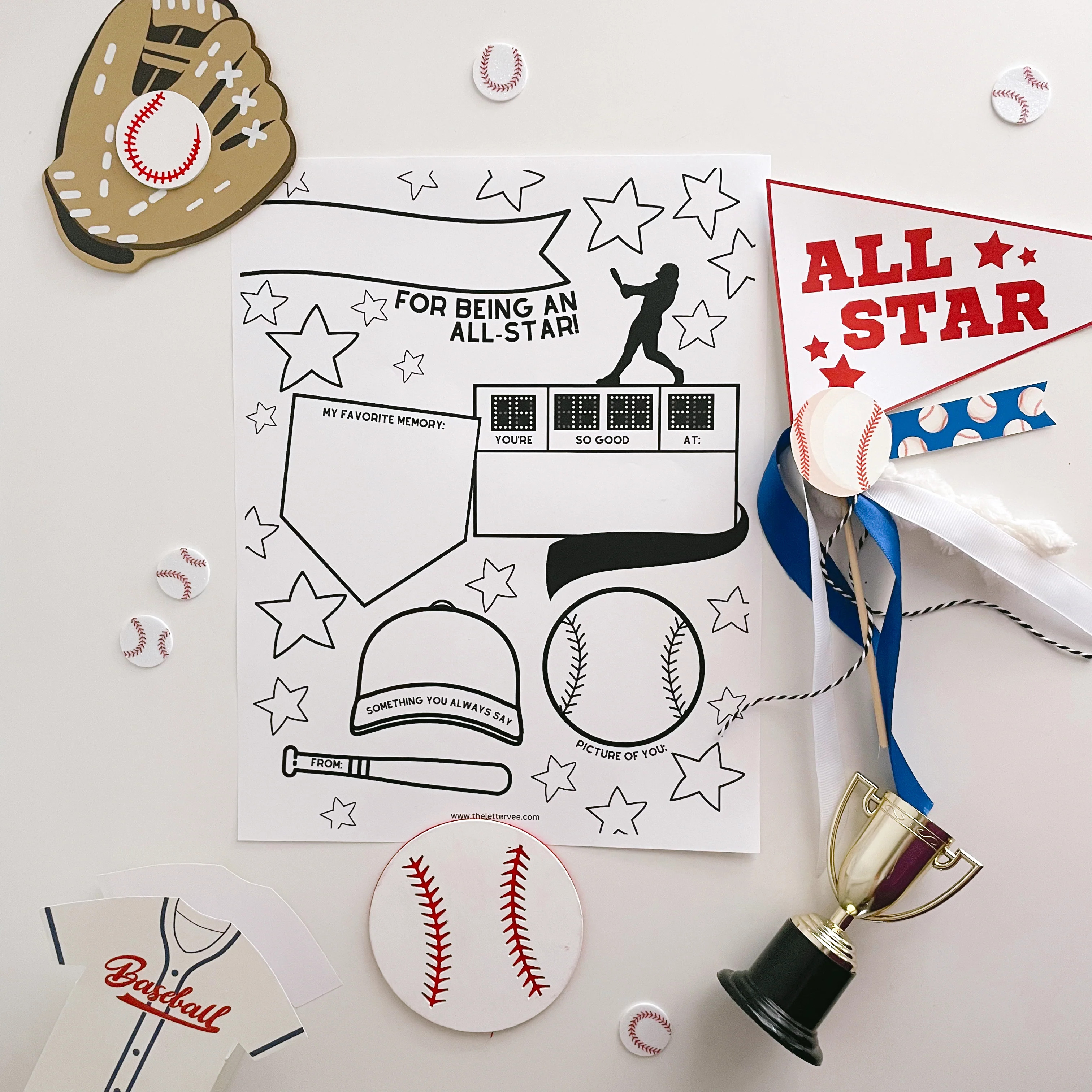 All Star Dad | Father\u2019s Day Printable | The Letter Vee