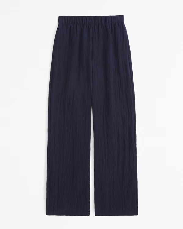 Crinkle Textured Pull-On Pant | Abercrombie & Fitch (US)