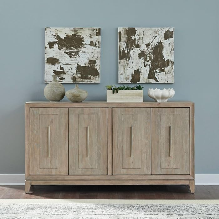 Liberty Furniture Brentwood Sideboard Contemporary Dining Room Home Storage with Hidden Drawers -... | Amazon (US)