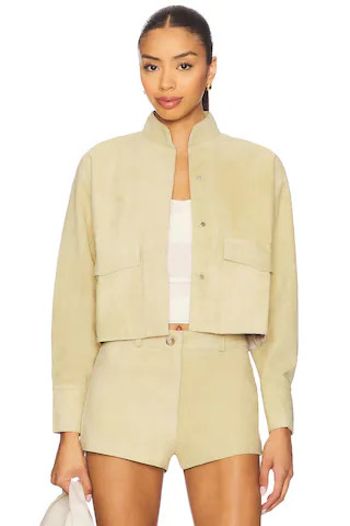 ZUT x REVOLVE Cropped Suede Jacket in Butter Yellow from Revolve.com | Revolve Clothing (Global)