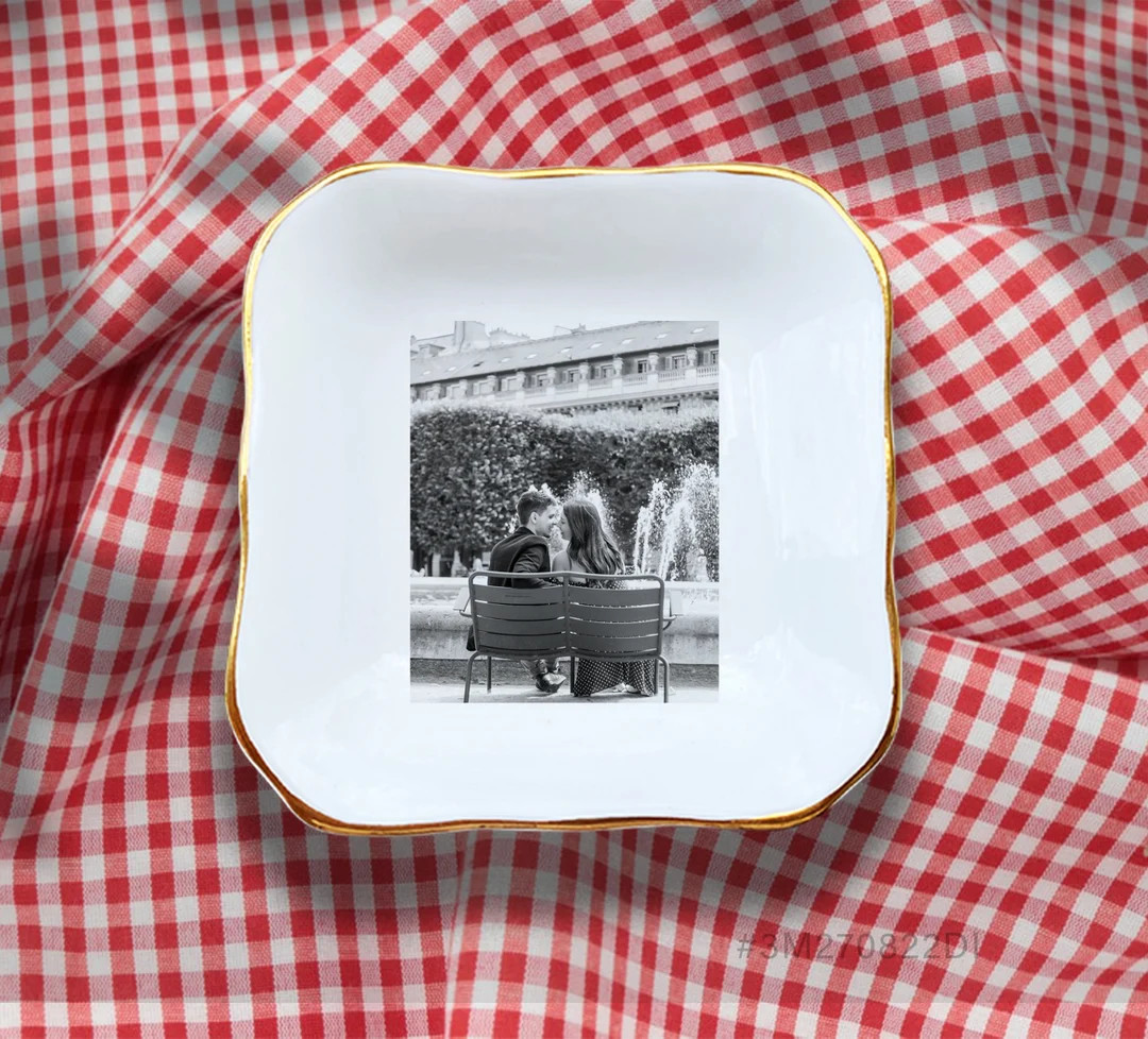 Custom Photo on Ring Dish Photo on Trinket Dish Wedding - Etsy | Etsy (US)