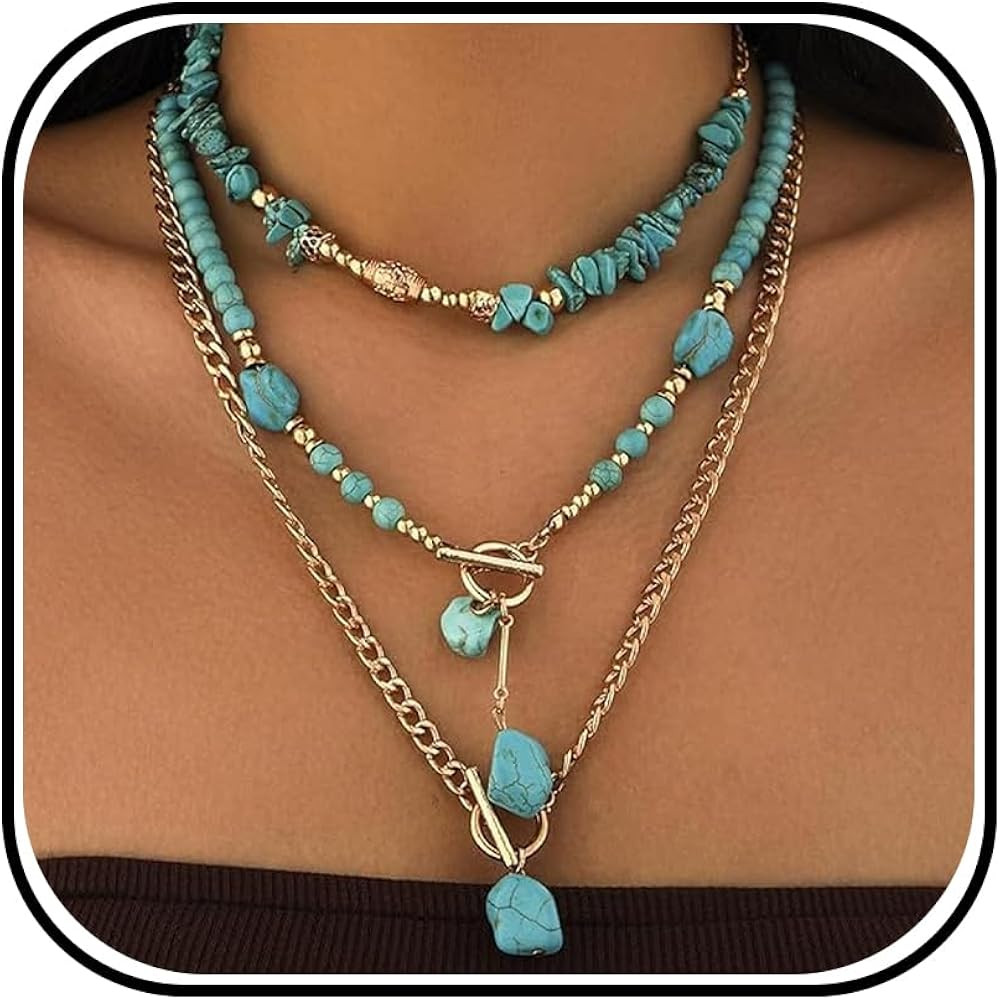 Harry and Henry Boho Necklaces for Women Western Jewelry Suede Choker Long Layered Necklaces Cowg... | Amazon (US)