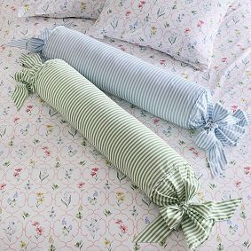 AERIN Bow Bolster Pillow | Pottery Barn Teen