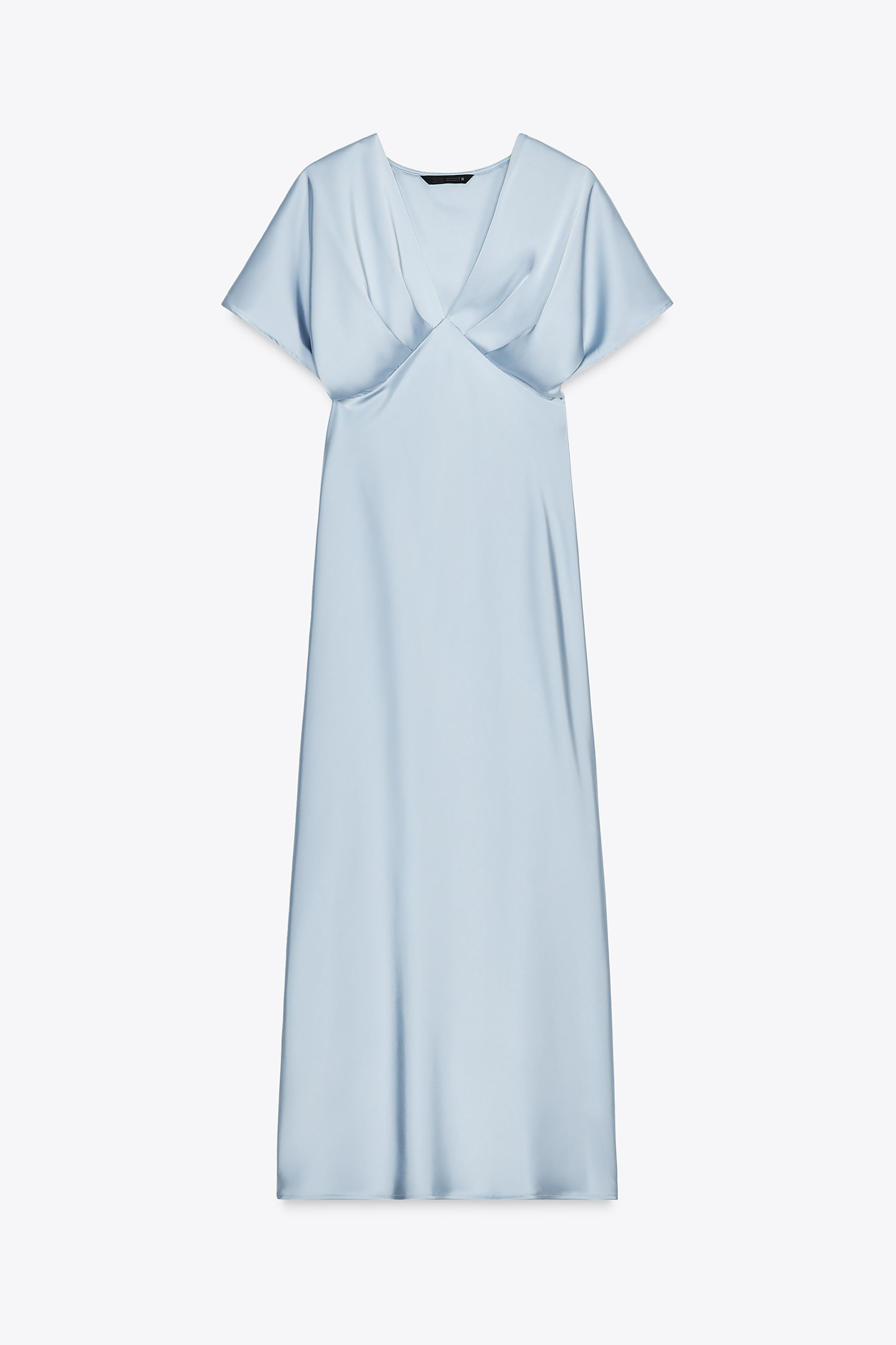 SATIN EFFECT MIDI DRESS | Zara US