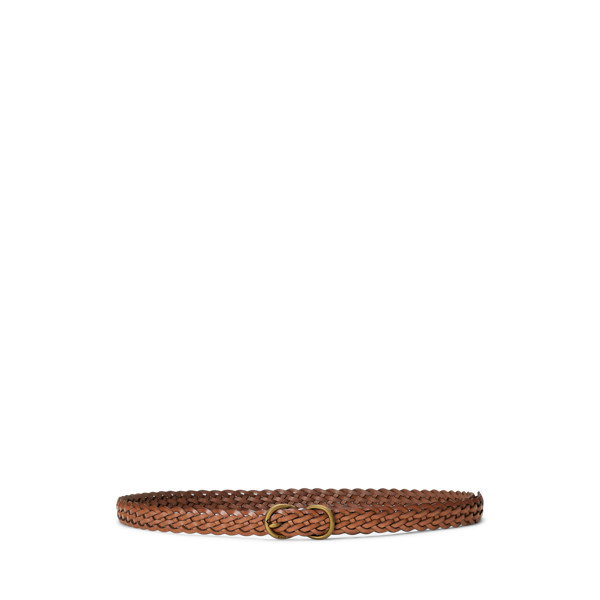 Braided Vachetta Leather Skinny Belt | Ralph Lauren (UK)