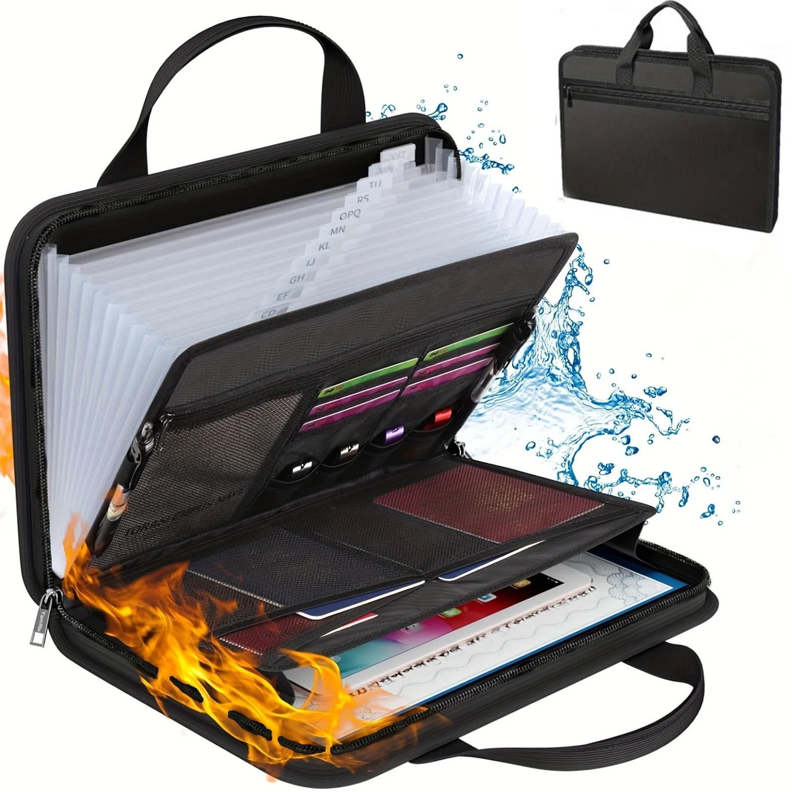 Fireproof Accordion File Organizer with 13-Pockets, Multi-compartment Expanding File Folder with ... | Walmart (US)