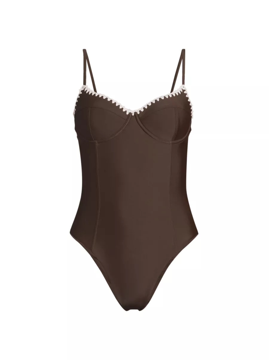Addisyn Whipstitch One-Piece Swimsuit | Saks Fifth Avenue