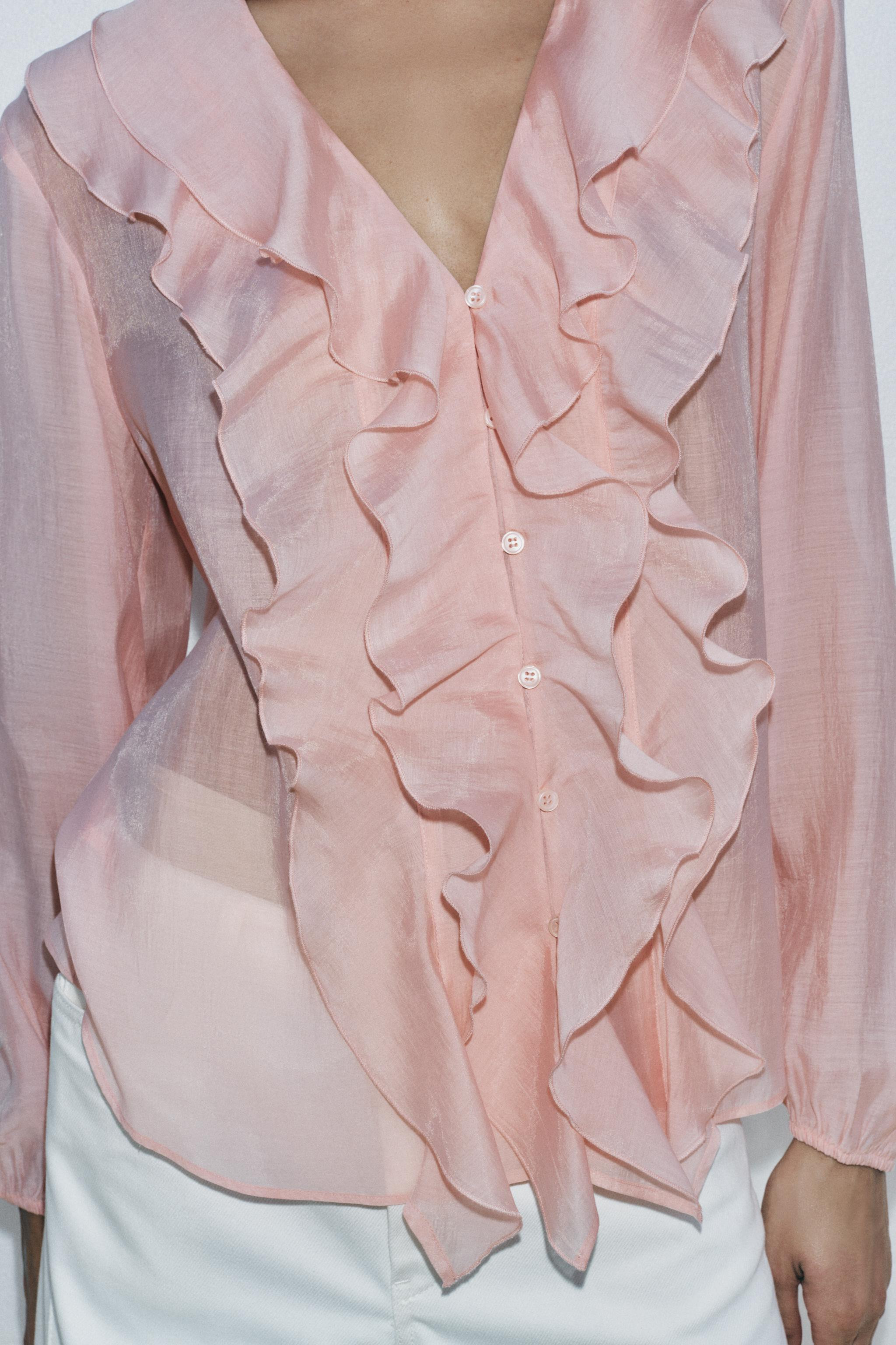 ZW COLLECTION RUFFLED SHIRT | Zara US