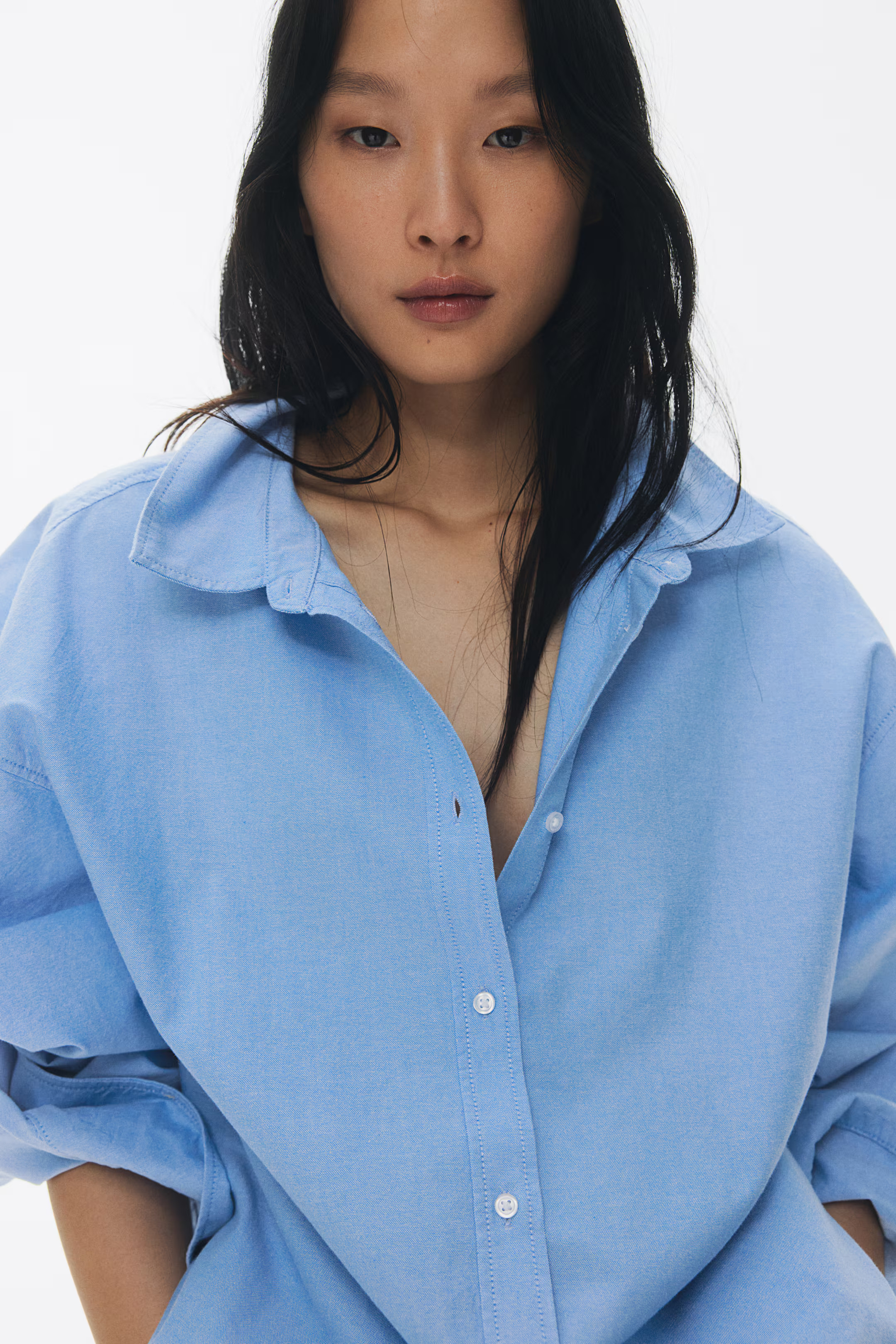 Oxford Shirt - Light blue - Ladies | H&M US | H&M (US + CA)