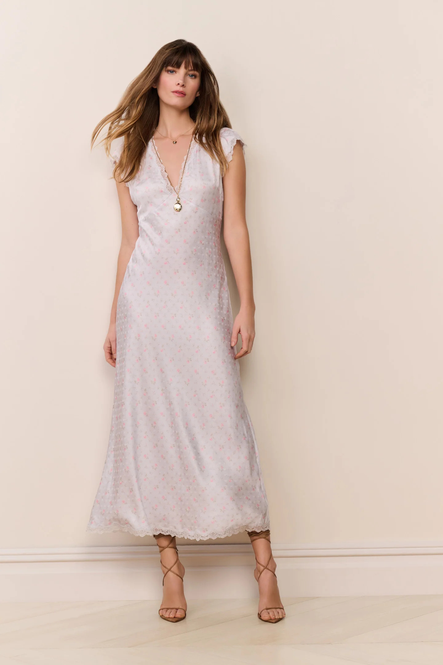 Theodore Silk-Blend Floral Maxi Dress | LoveShackFancy