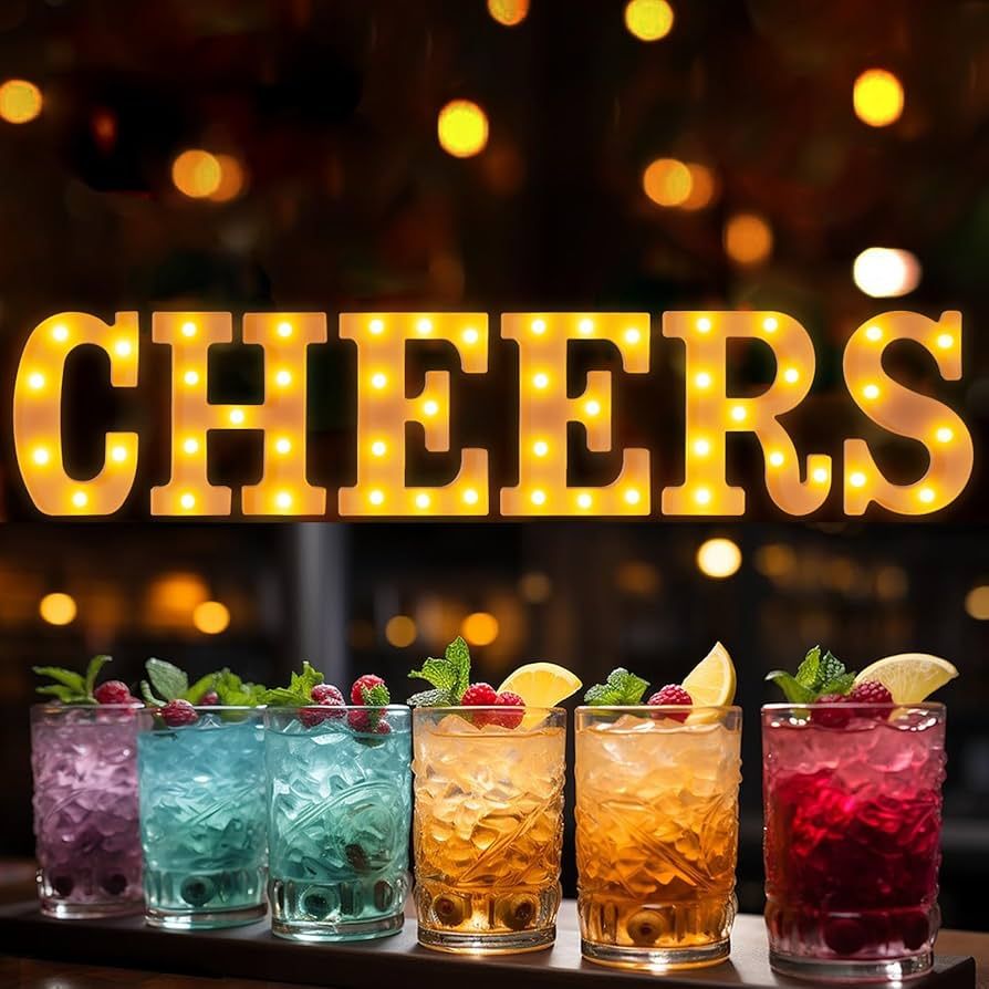 CHEERS Marquee Light Up Letters - LED Letter Number Light Sign Decoration for Home Table Decor Wh... | Amazon (US)