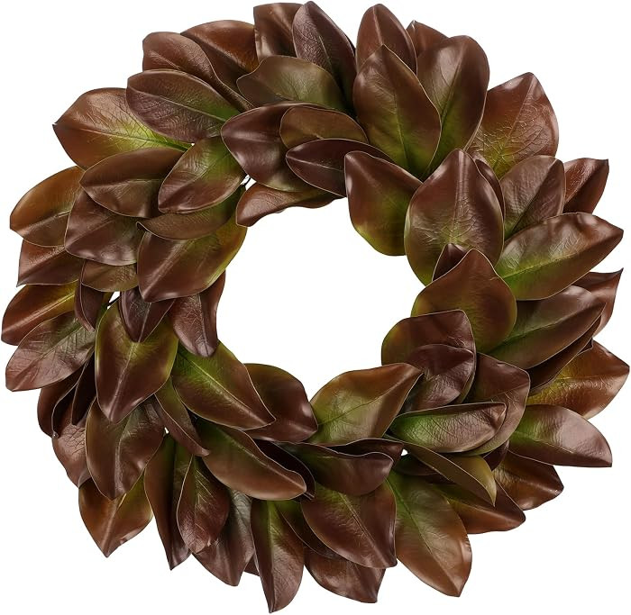 Briful 23in Christmas Magnolia Leaf Wreath for Front Door | Amazon (US)
