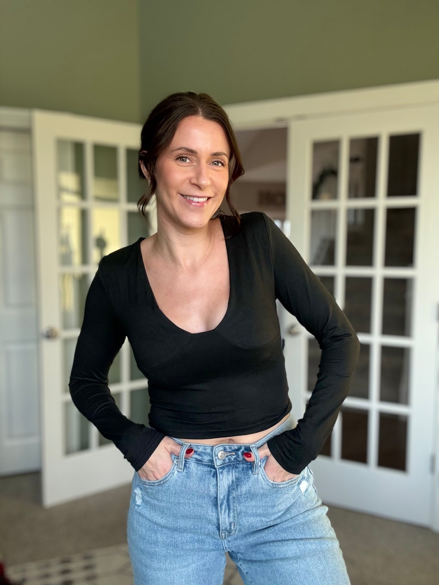 Flattering long sleeve
Wearing a medium

#LTKgrwm