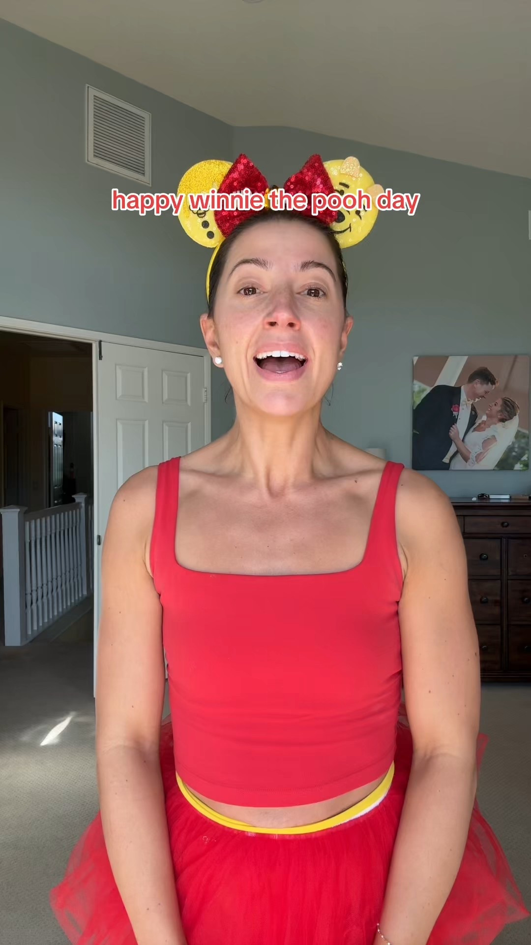 what i wore to dress up as winnie the pooh 🍯🐻
but make it functional.

this started as a costume idea and accidentally turned into a legit workout outfit. you could wear this for a themed gym class, a run, a fun race day outfit, or as a disneybound look for the parks.

everything underneath is real workout gear. comfy, breathable, stays put, and easy to move in. the tutu + ears are optional but highly encouraged for joy.

perfect if you want a costume that doesn’t feel like a costume.

fit + sizing details
• sports bra: true to size
• leggings: true to size, high waisted, buttery soft
• sneakers: true to size
• tutu and ears: lightweight, easy on and off

ways to wear this
• disney parks disneybound outfit
• winnie the pooh costume for adults
• workout costume
• running costume
• themed gym outfit
• fun race day outfit


winnie the pooh costume adult, disneybound winnie the pooh, disney workout outfit, running costume ideas, workout costume ideas, disney park outfit ideas, themed gym outfit, yellow leggings outfit, amazon disney costume, disney mom outfit, fun workout clothes, race day costume

#LTKfitnessgoals #LTKmomlife #LTKActive