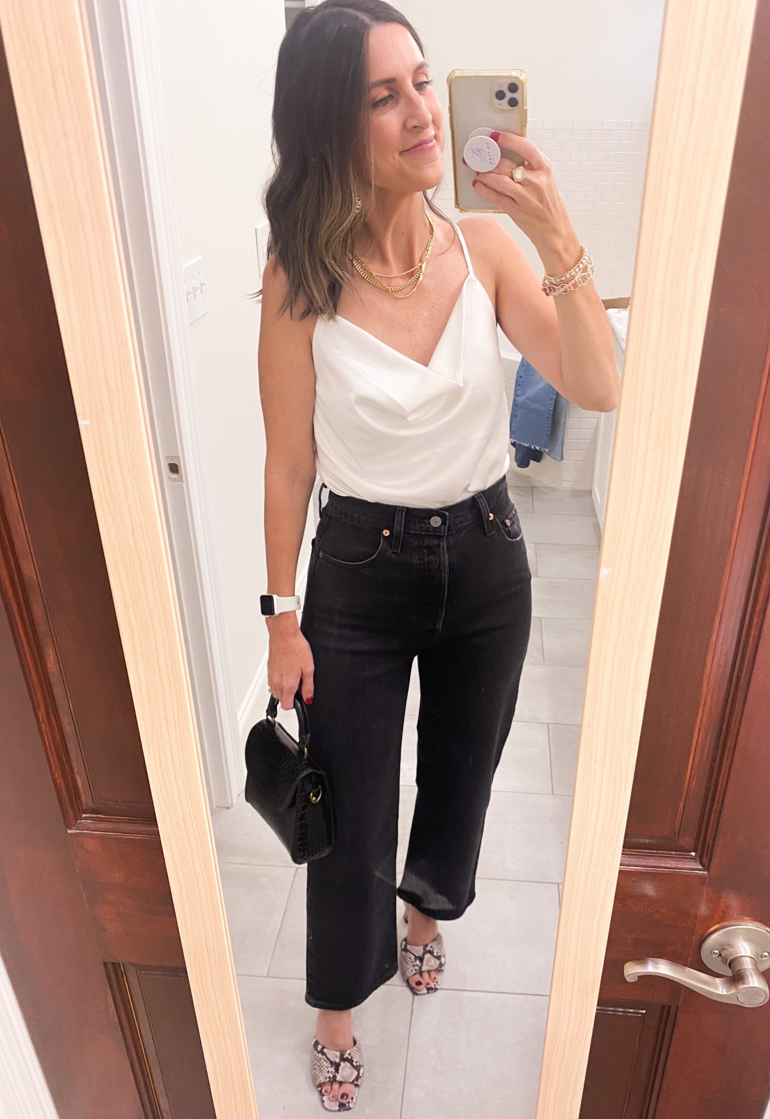 Wearing size small in top. Denim fits TTS  

#LTKunder100 #LTKsalealert