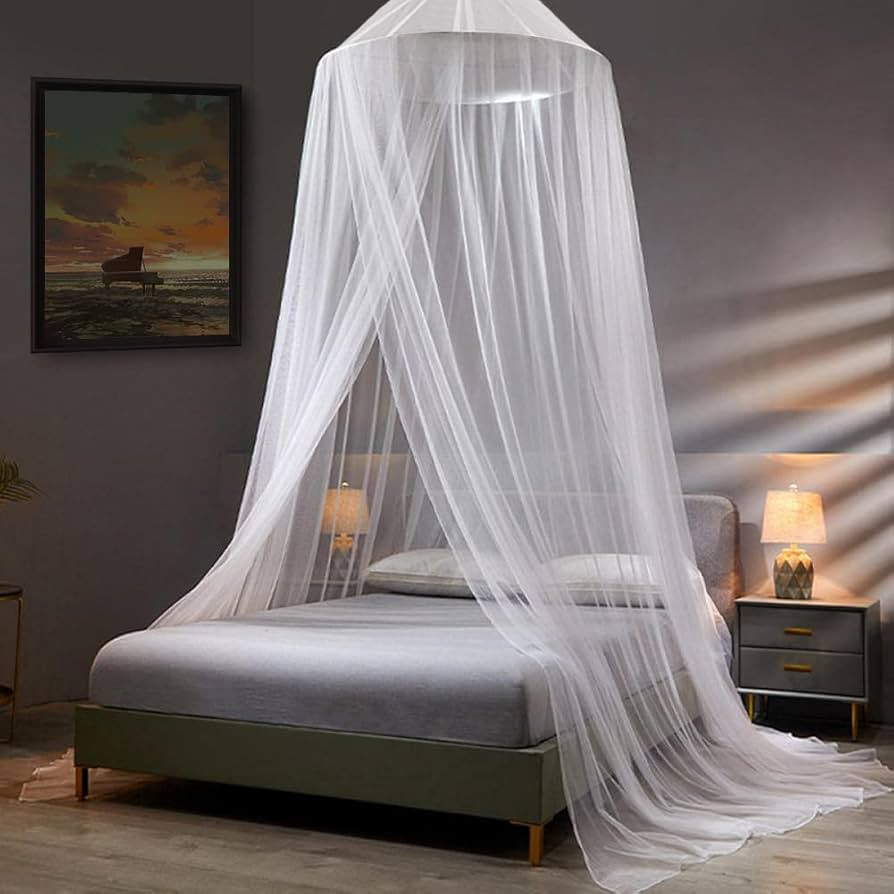 Amazon.com: VISATOR Mosquito Net Bed Canopy for Girls,King Canopy Bed Curtains Queen Size from Ceiling,Dome Mosquito Netting Bed Tent Twin Girls Canopy Bed Decor for Baby Crib,Kid Bed and Adult Beds (White Dome) :m | Amazon (US)
